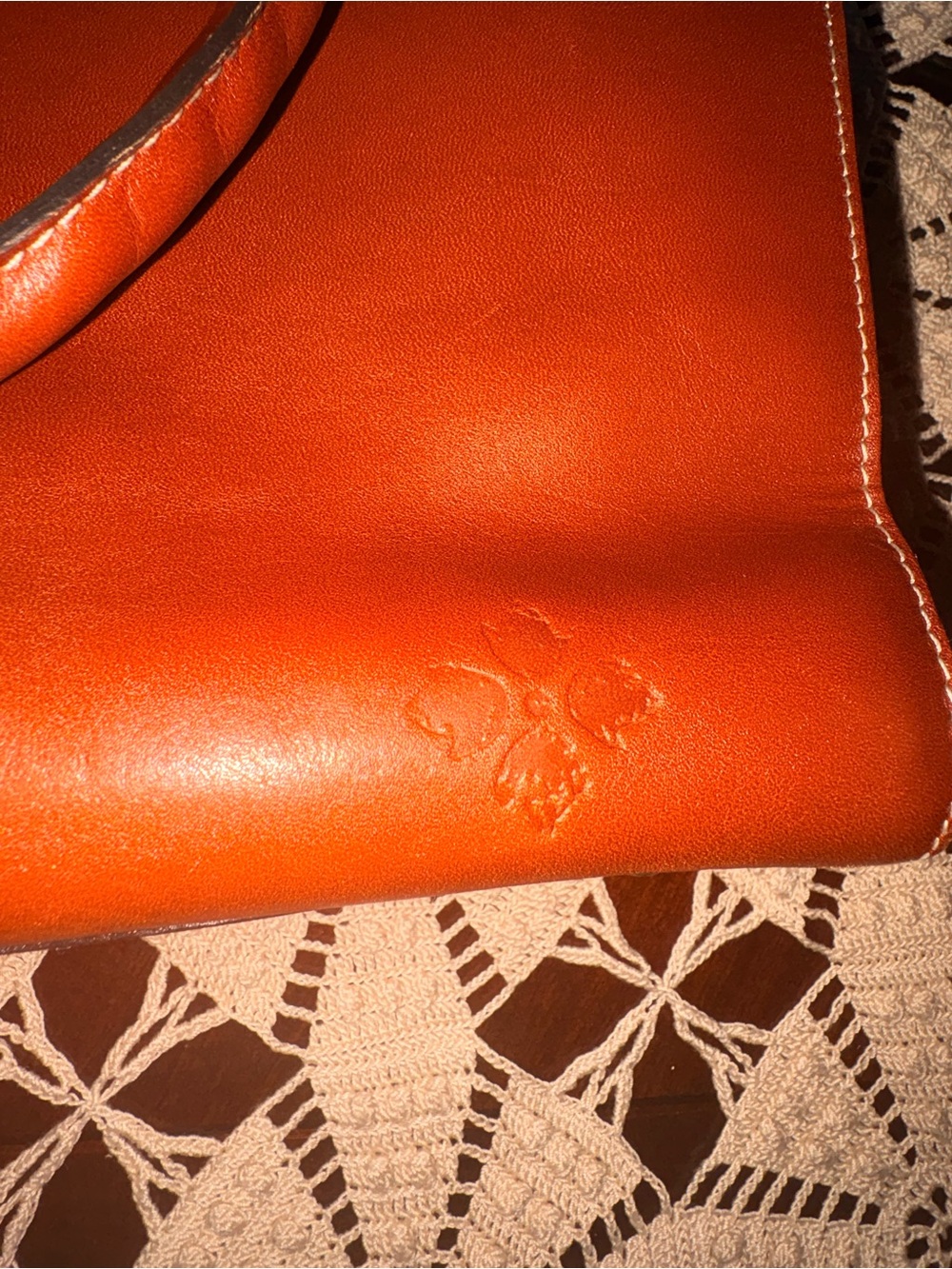 Patricia Nash Cognac Leather Shoulder Tote with Stud Trim - Picture 5 of 16